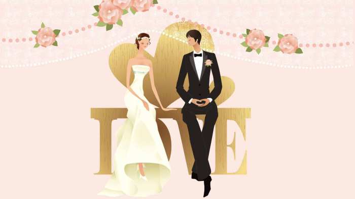 Couple Wedding Marriage Background Free Download