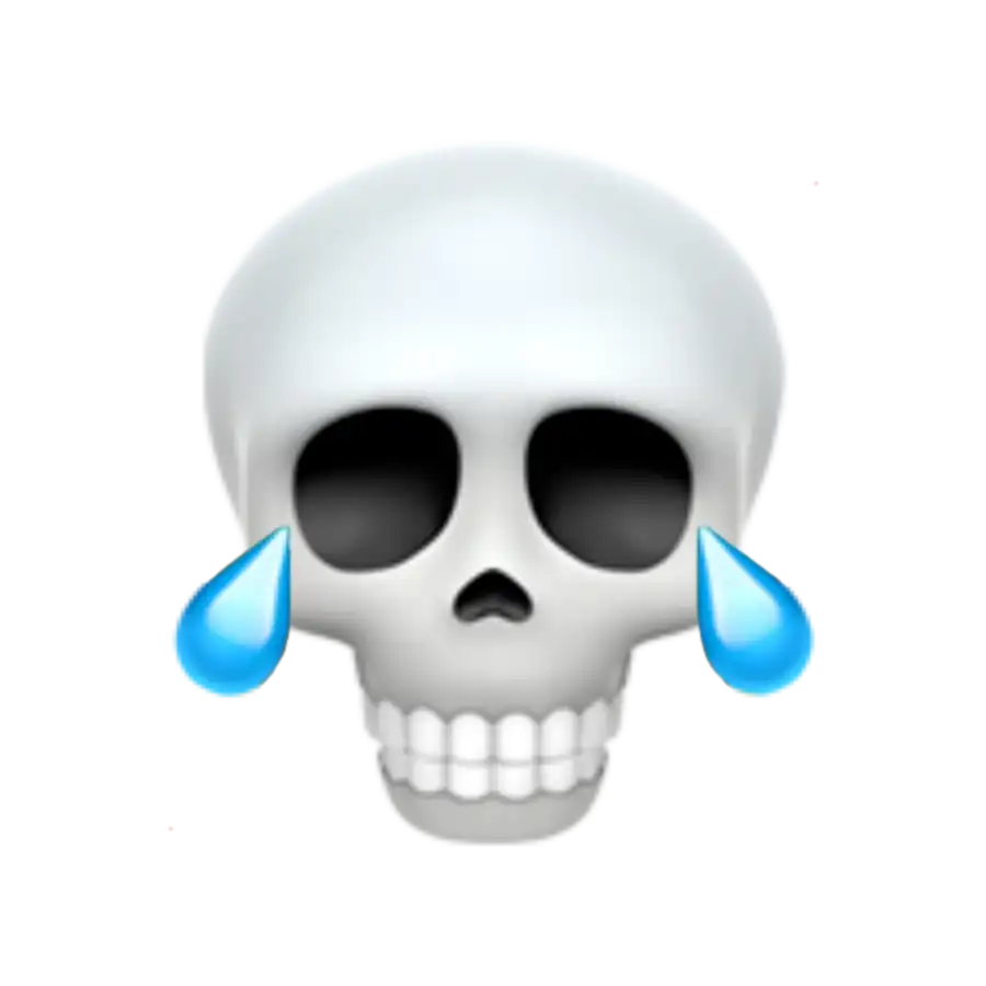 Crying Tears Skull Face PNG  HD Background
