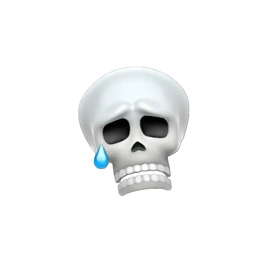 Crying Tears Skull Face PNG  Transparent