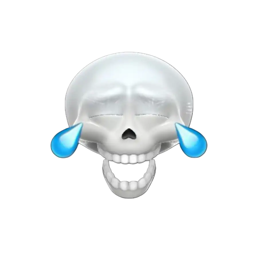 Crying With Tear Skull Face PNG  HD Background