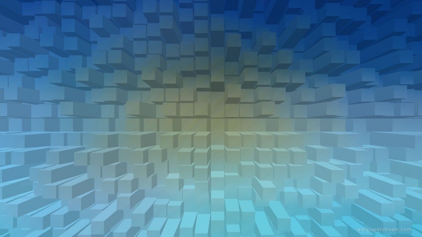 Cube Design Blue Gradient Background Wallpapers