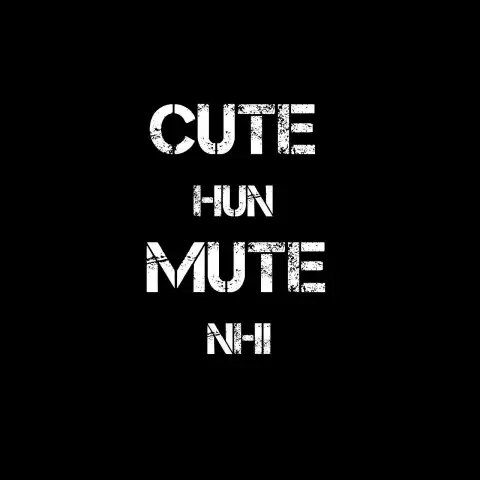 Cute Hu Mute NAHI English Hindi Text PNG Images Download