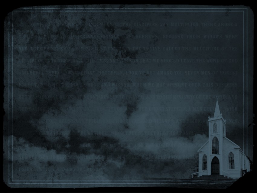 Dark Church  PowerPoint PPT Background Downlaod