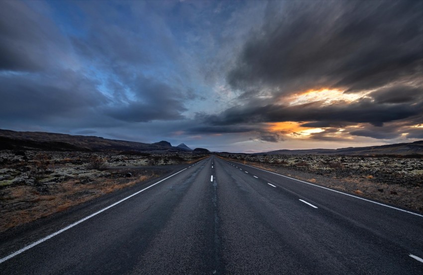 Dark Long Road Wallpaper Background  Full HD   Download Free