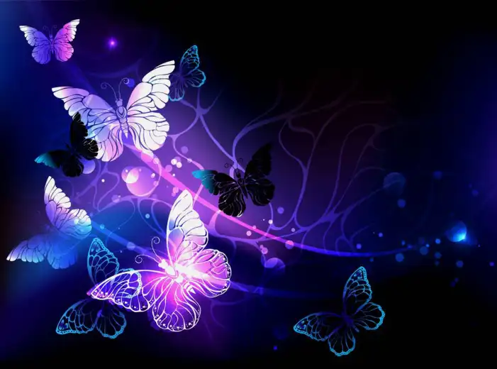 Dark Neon Butterfly Background HD Images