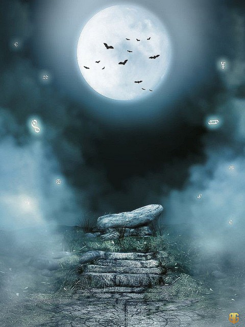 Dark Night Moon Background HD For CB Photo Editing