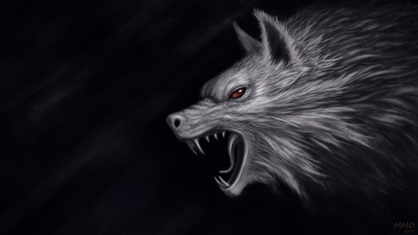 Dark Wolf Background Full HD Wallpaper Download