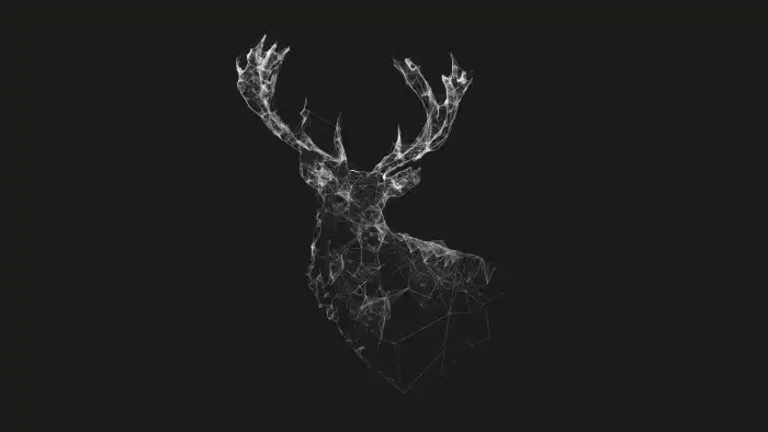 Deer Black Minimalist Background HD Free Wallpapers