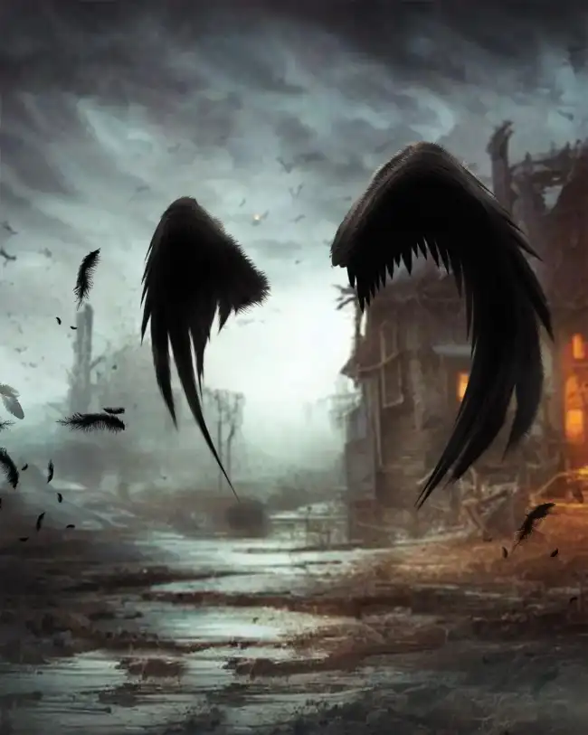 Devil Black Wings CB Edit Background HD Download