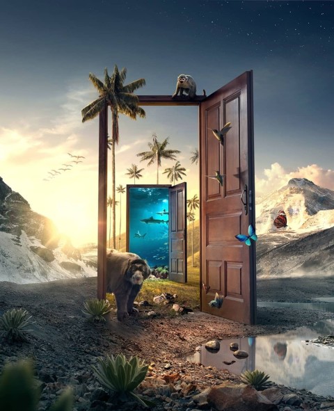 Door PicsArt CB Editing Background HD