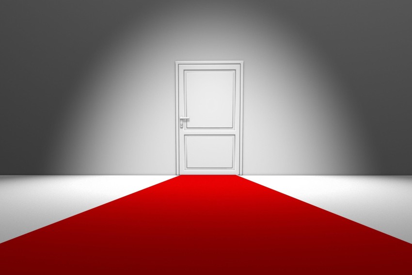 Door Stage Red Carpet Background Wallpaper