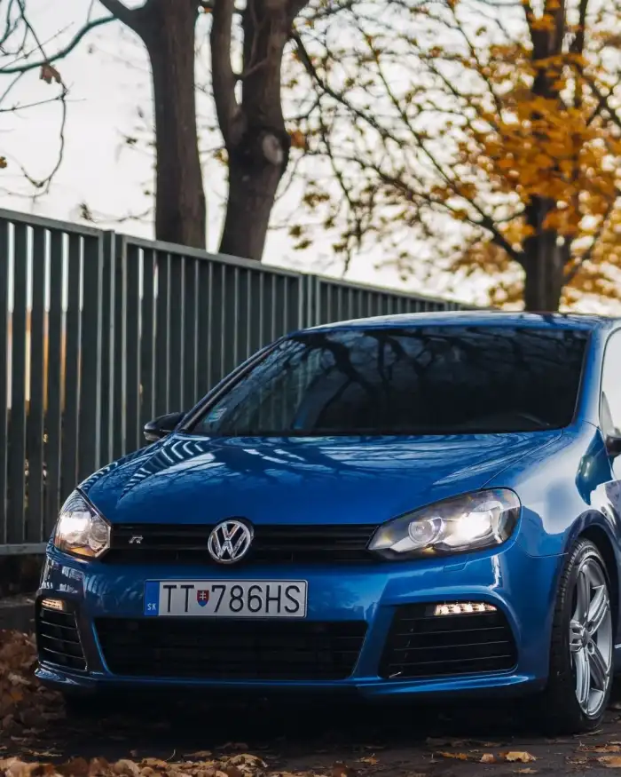 Editing Blue Car Parked On A Road Background