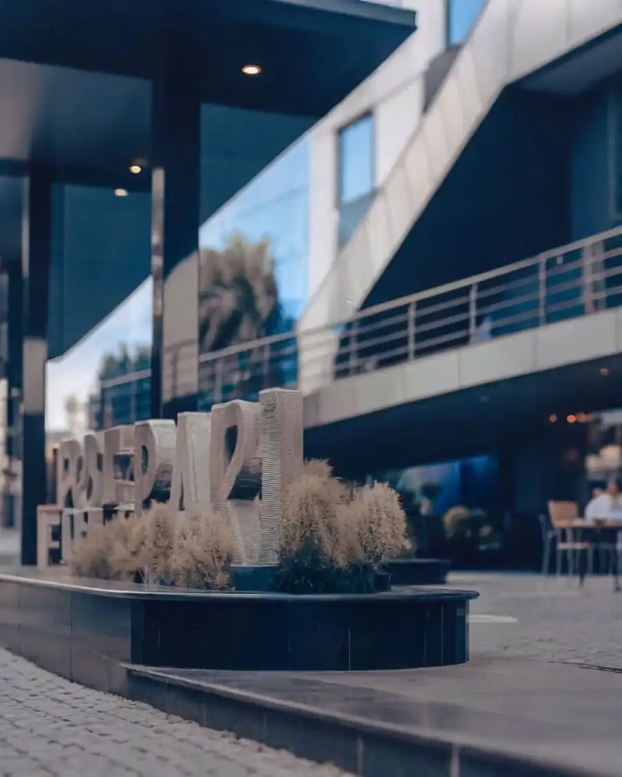 Editing Building With A Large Glass Wall Background