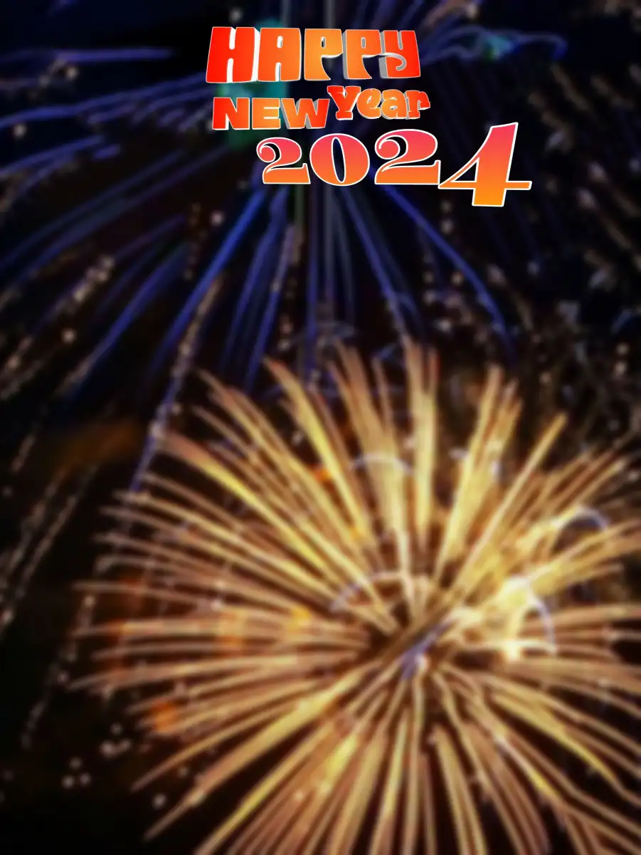 Editing Fireworks Happy New Year 2024 Background