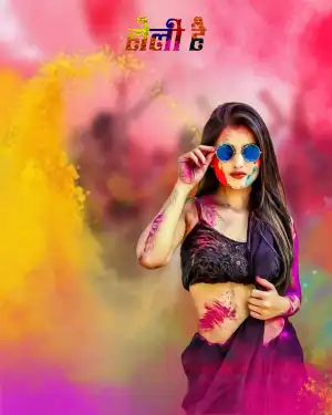 Editing Girl Holi Background Download Free