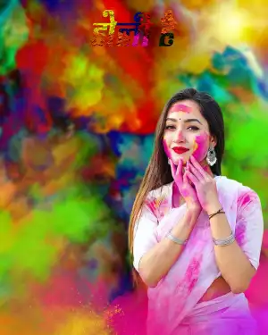 Editing Girl Holi Background Download Free