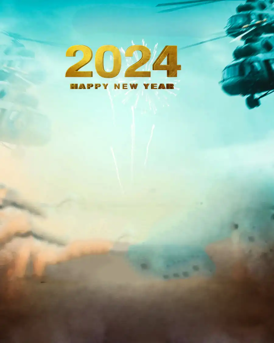 Editing  Happy New Year 2024 Banner HD Background