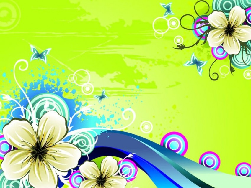 Elegant Flower PowerPoint Background  Images