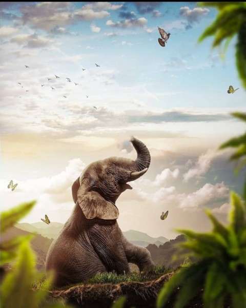 Elephant PicsArt CB Editing  Background HD