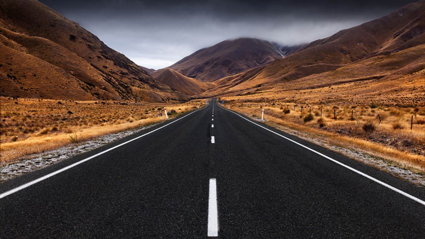 Empty Flat Road Background HD Background Free