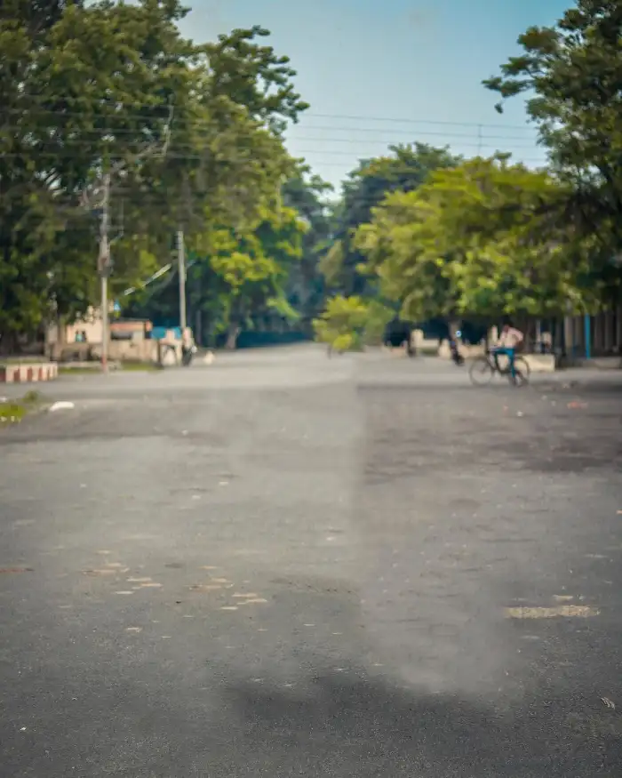 Empty Road With Tree Snapseed Editing Background HD