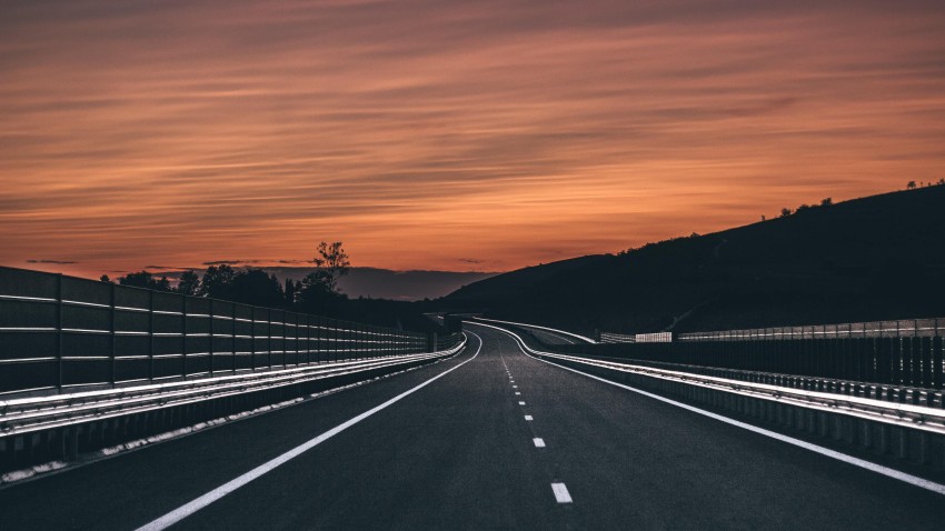 Empty Sunset Road Background HD Background Free