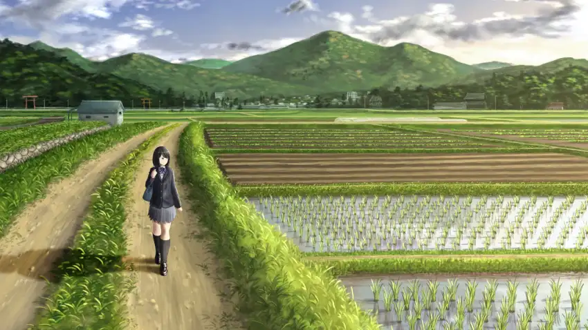 Farm Anime Field Background HD Download