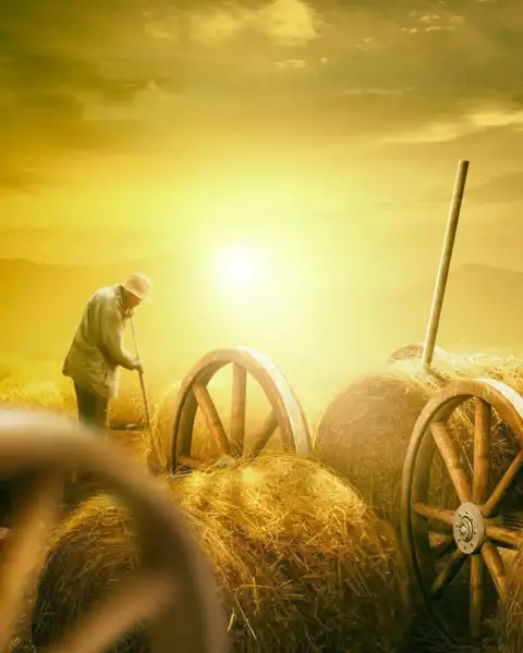 Farmer Farm Sunset PicsArt Editing Background Full HD Download