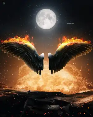 Fire Devil Wings CB Editing Background Download