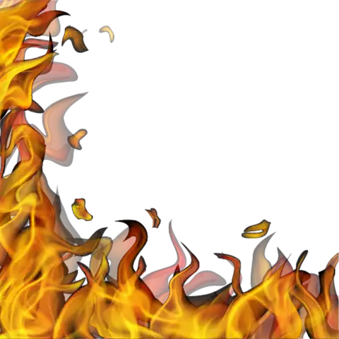 Fire Flame Left Corner PNG HD Images