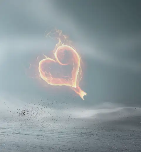 Fire Heart CB Editing Background Full HD Download