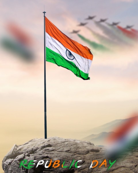 Flag Republic Day Editing Background Full HD