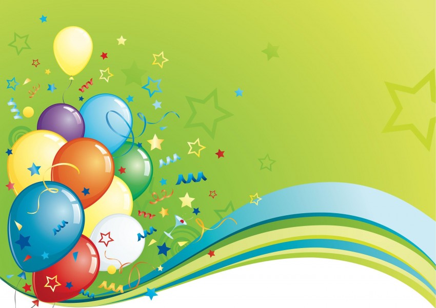 Flex Banner Happy Birthday Background With Balloon