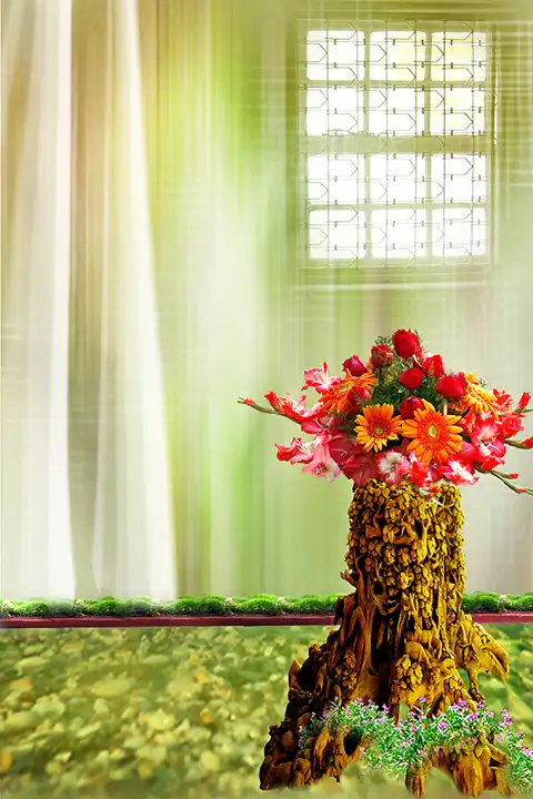 Flower Guldasta Indoor Studio Background HD Download