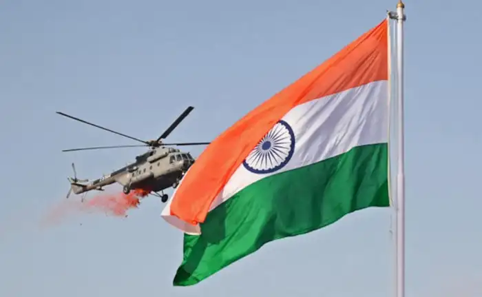 Flying India Flag Helicopter Background HD Images Wallpapers (