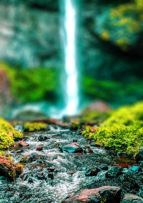 Forest Waterfall CB Picsart Background Full HD Download