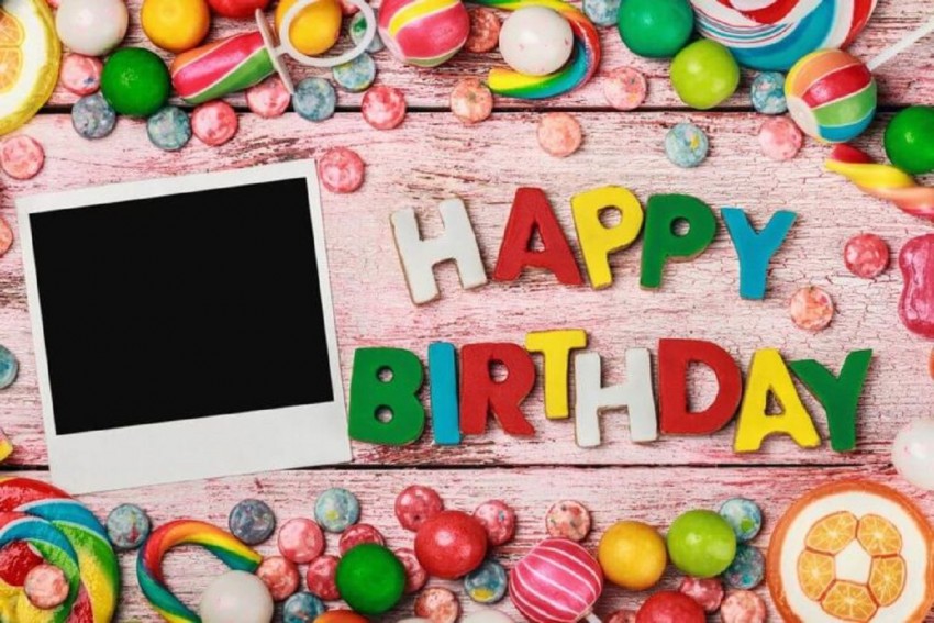 Frame Photo Editing Happy Birthday Background