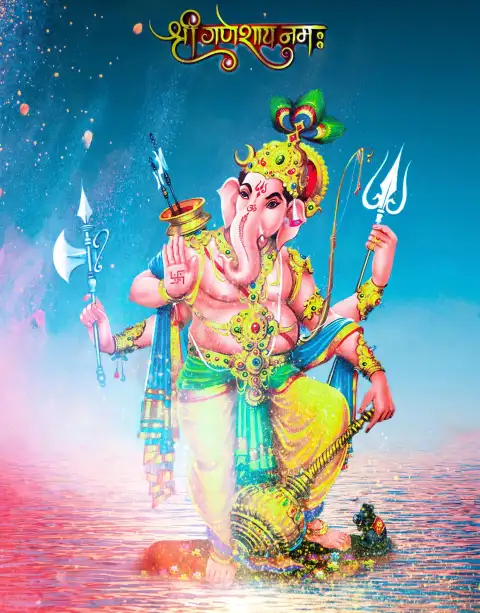 Full Body Ganpati Bappa Ganesha Editing Background HD