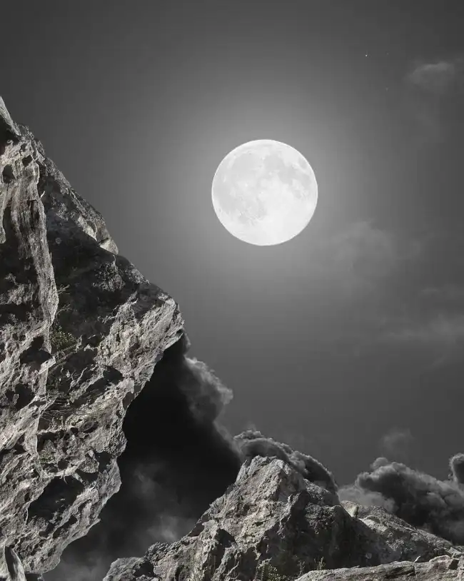 Full Moon Glowing CB Background HD Download