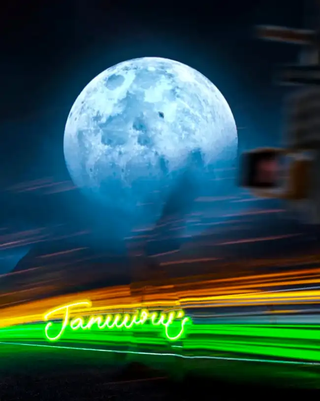 Full Moon Glowing CB Edit Background HD