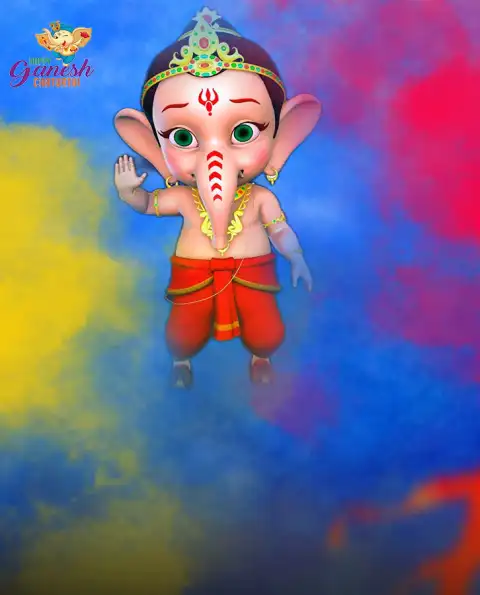 Ganesh Chaturthi Baby Ganpati  Editing HD Background Images