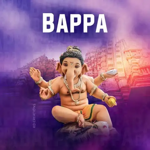 Ganesh Chaturthi Banner Ganpati Bappa Editing Background