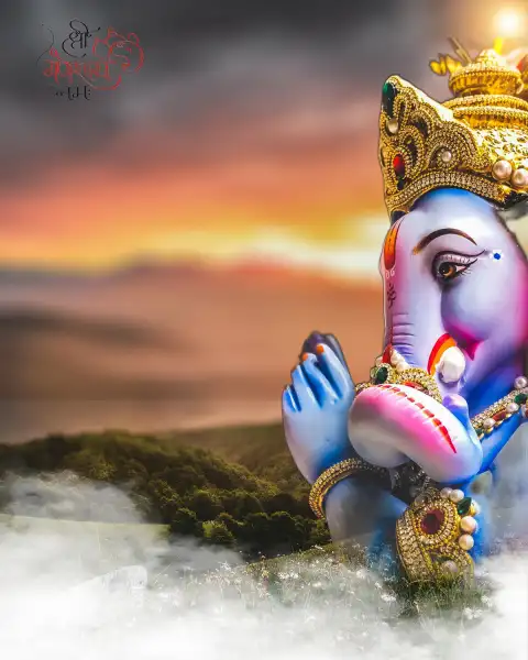 Ganesh Chaturthi Blur Mountain  HD Background For CB PicsArt