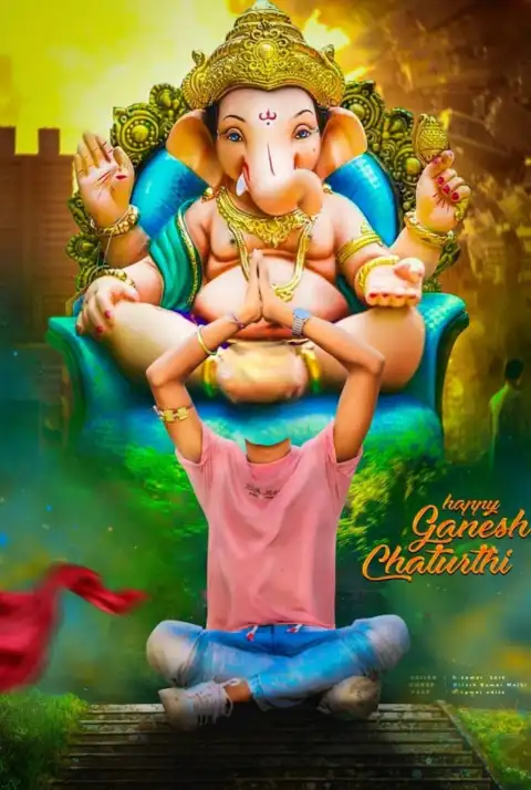 Ganesh Chaturthi Body Without Head CB Editing Background Full HD