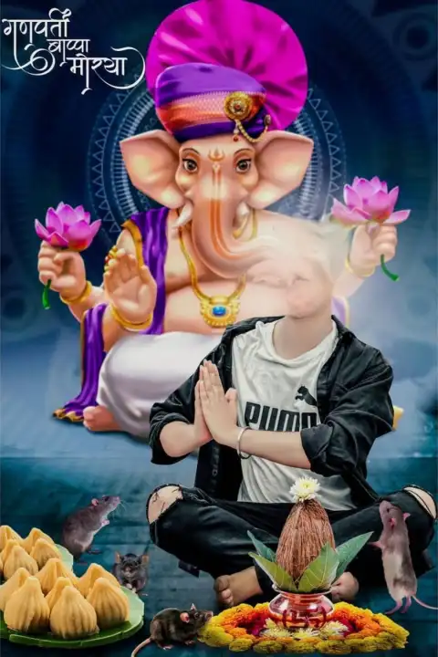 Ganesh Chaturthi Body Without Head Photo Editing Background HQ