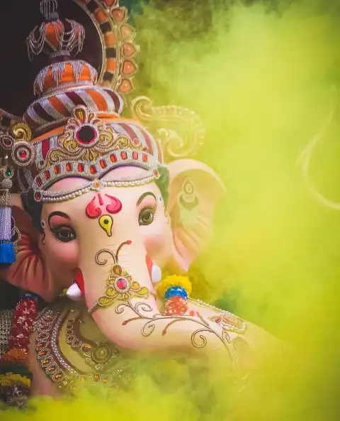 Ganesh Chaturthi Ganesha Face CB Editing Background