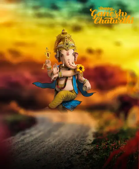 Ganesh Chaturthi Ganpati Bappa Blur Road Sun Picsart Editing Background HD