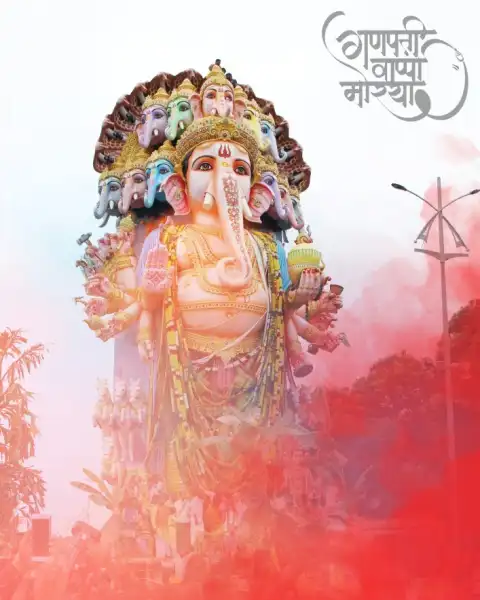 Ganesh Chaturthi Ganpati Big Size Statue Editing Background