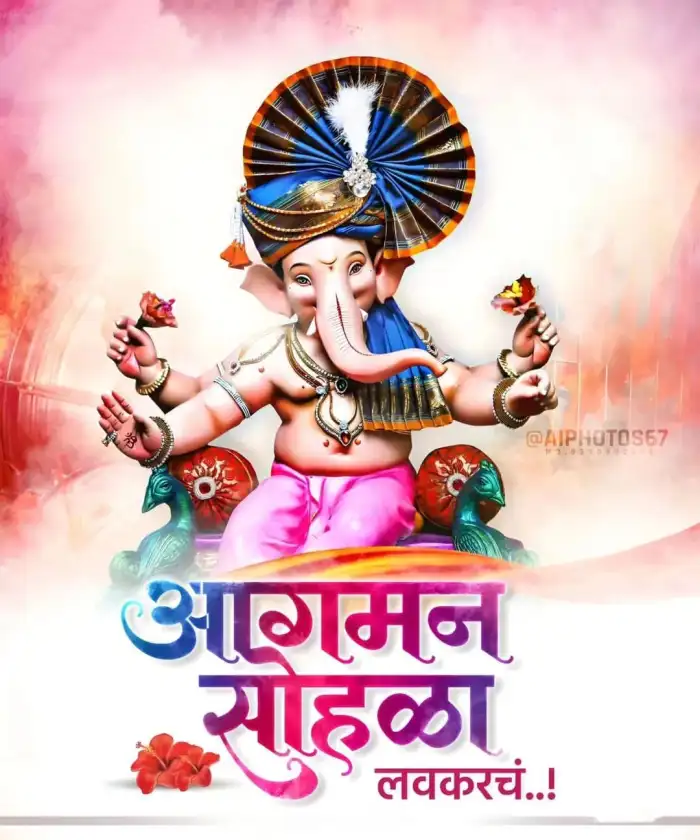 Ganesh Chaturthi Ganpati Marathi Banner Editing Background