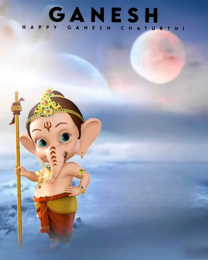 Ganesh Chaturthi Ganpati Marathi Banner Editing Background